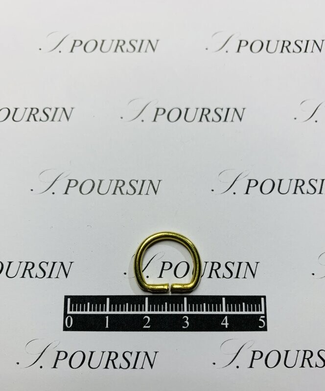 Dé 1/2 Rond 10x20 Non Soudé Laiton Poli Bille - lot de 10 pièces
