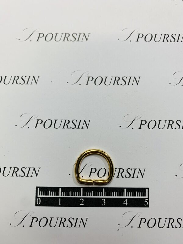 Dé 1/2 Rond 10x20 Non Soudé Laiton Doré Or3N Verni - lot de 10 pièces