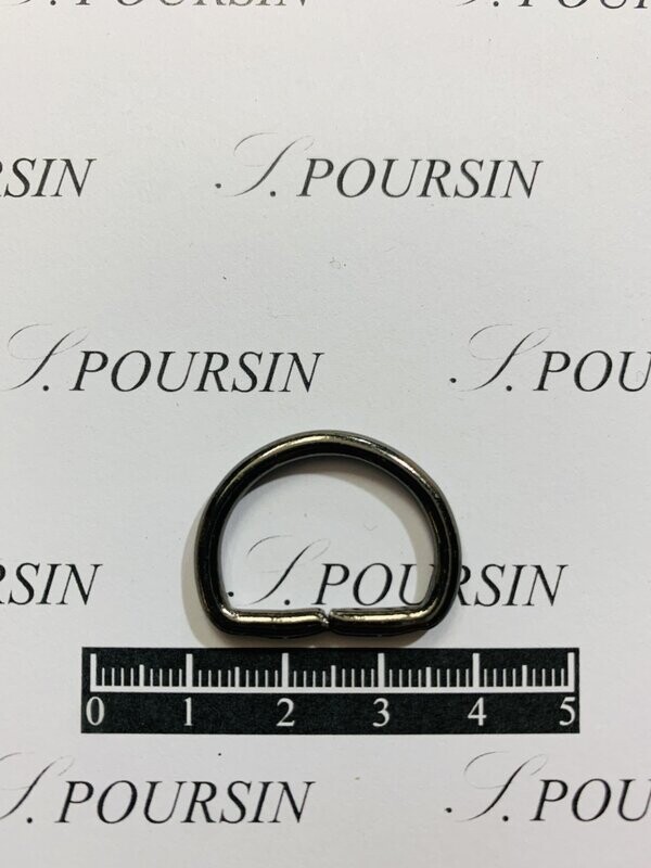 Dé 1/2 Rond 18x27 Non Soudé Laiton Nickel Noir Verni - lot de 10 pièces