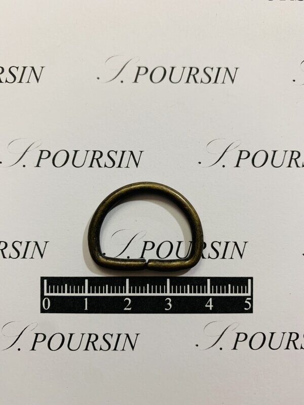 Dé 1/2 Rond 18x27 Non Soudé Laiton Bronzé Antic Foncé Verni- lot de 10 pièces