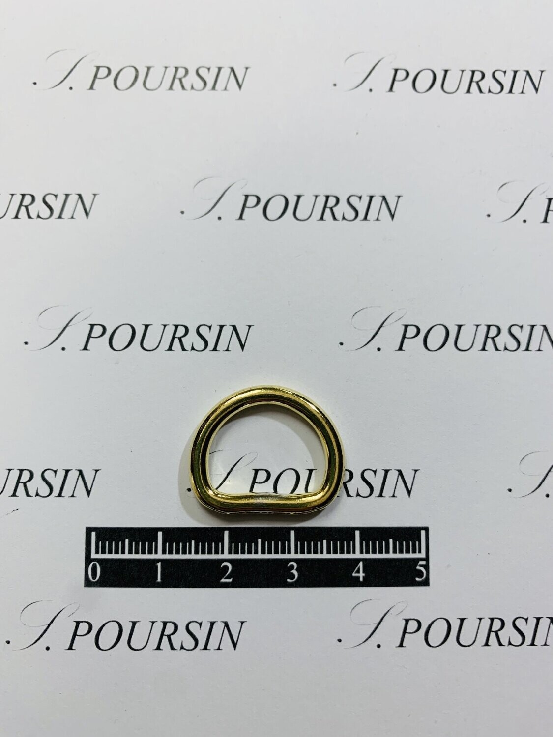 Dé 1/2 Rond 14x30 Soudé Laiton Poli Bille  - lot de 10 pièces