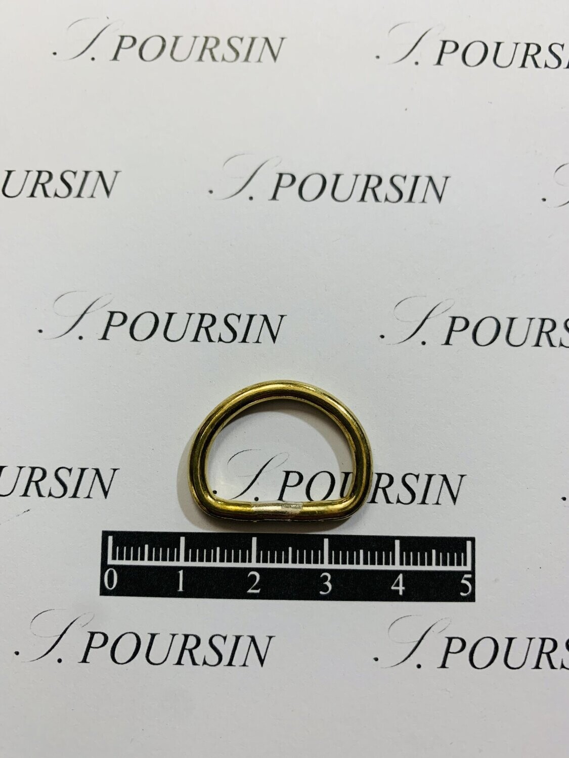 Dé 1/2 Rond 16x27 Soudé Laiton Poli Bille  - lot de 10 pièces