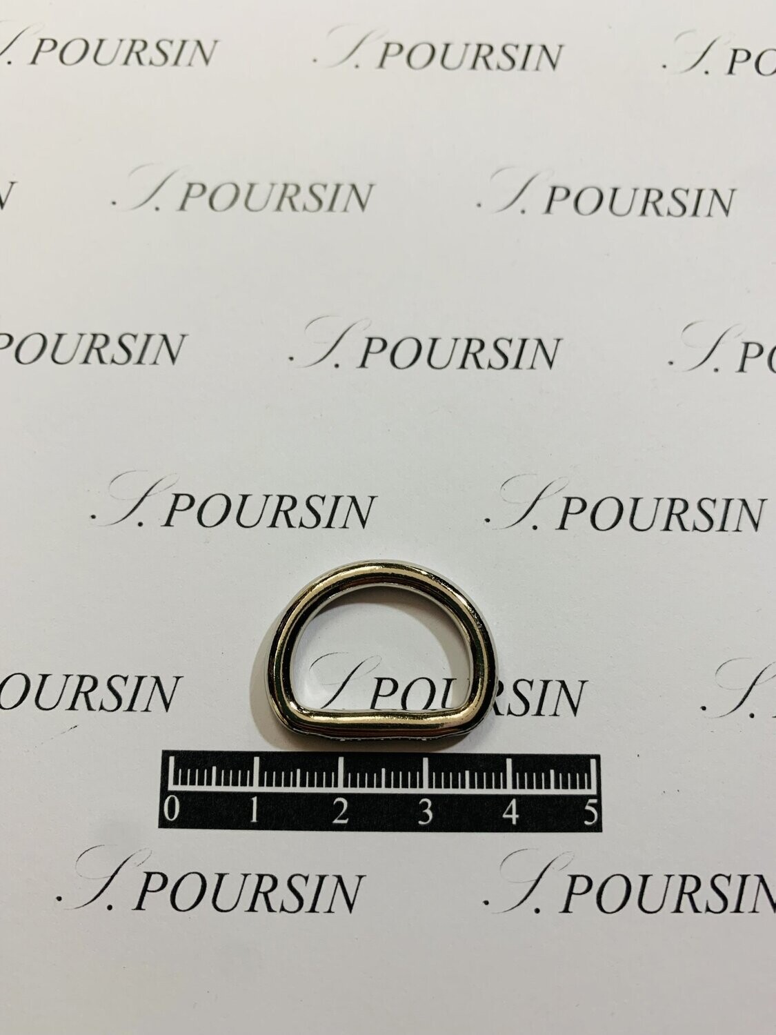 Dé 1/2 Rond 16x34 Soudé Laiton Poli Bille Nickel  - lot de 10 pièces