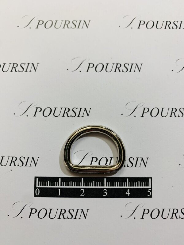 Dé 1/2 Rond 18x34 Soudé Laiton Poli Bille Nickel  - lot de 10 pièces