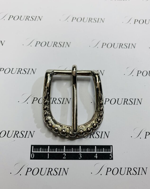 Boucle 506/25 Laiton Poli Bille Nickel- lot de 2 pièces