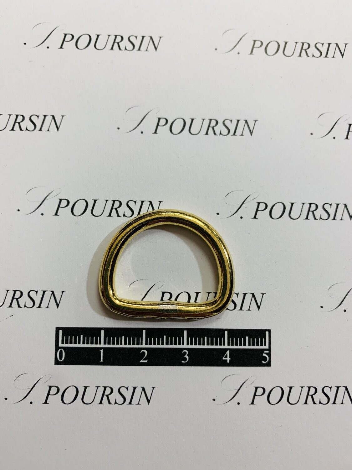 Dé 1/2 Rond 20x39 Soudé Laiton Poli Bille - lot de 10 pièces