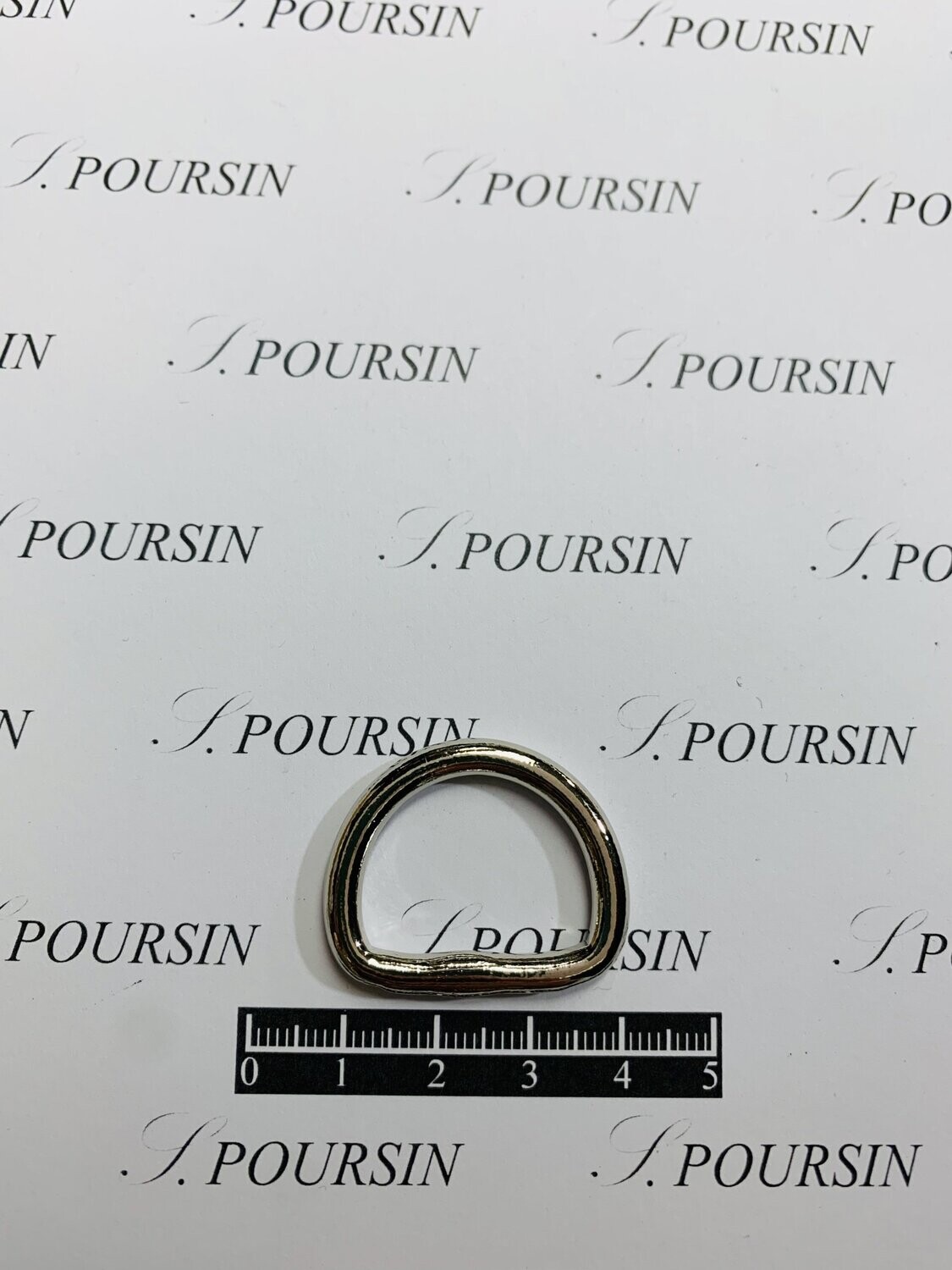 Dé 1/2 Rond 20x39 Soudé Laiton Poli Bille Nickel - lot de 10 pièces