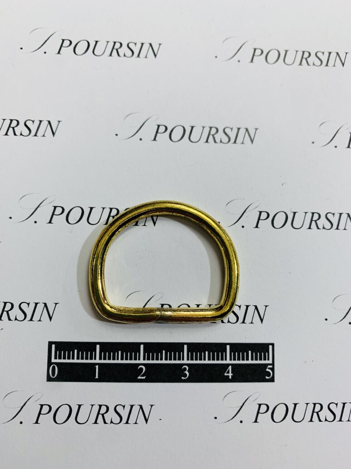 Dé 1/2 Rond 23x34 Soudé Laiton Poli Bille - lot de 10 pièces