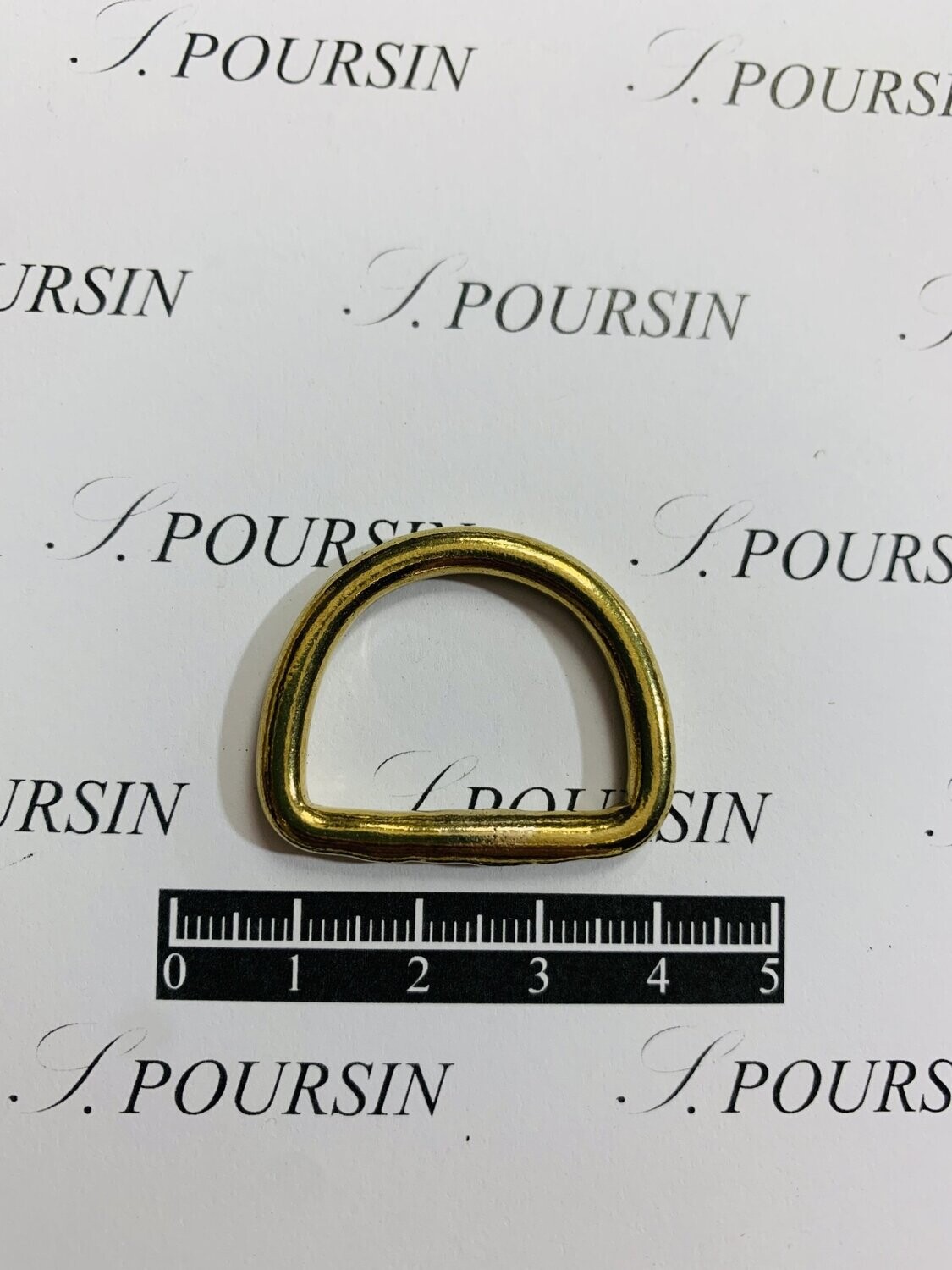 Dé 1/2 Rond 23x39 Soudé Laiton Poli Bille - lot de 10 pièces