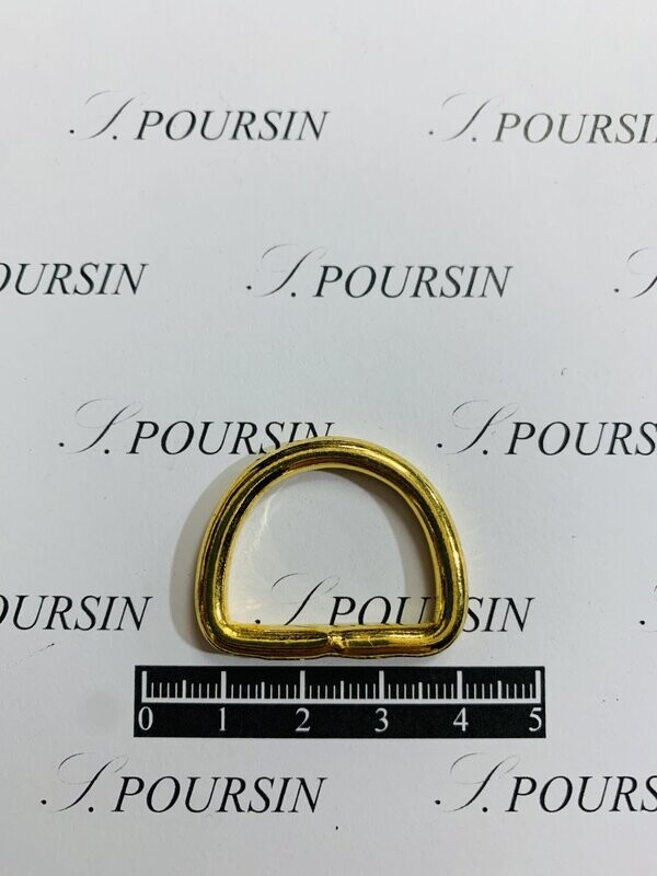 Dé 1/2 Rond 23x39 Soudé Laiton Poli Doré Or3N Verni - Bonne Affaire! -  lot de 10 pièces