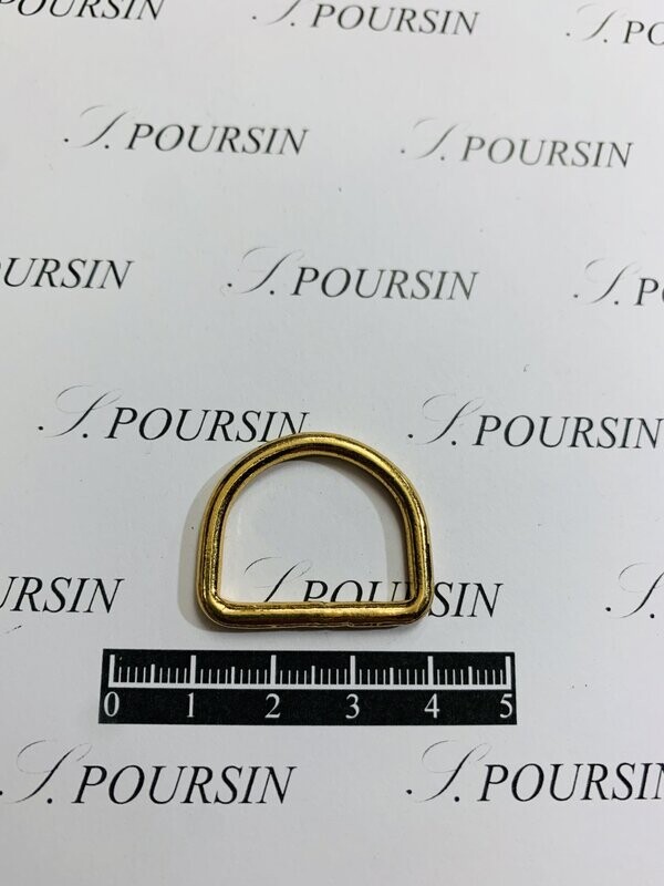 Dé 1/2 Rond 22x30 Soudée Laiton Poli Doré Or2N Verni  - Bonne Affaire! - lot de 10 pièces
