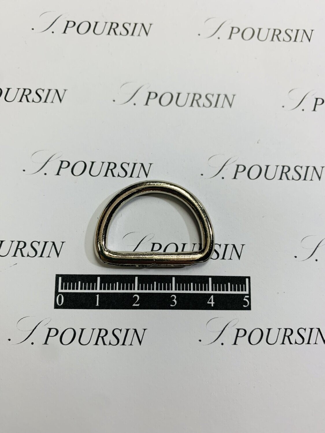 Dé 1/2 Rond 23x34 Soudée Laiton Poli Bille Nickel  - lot de 10 pièces