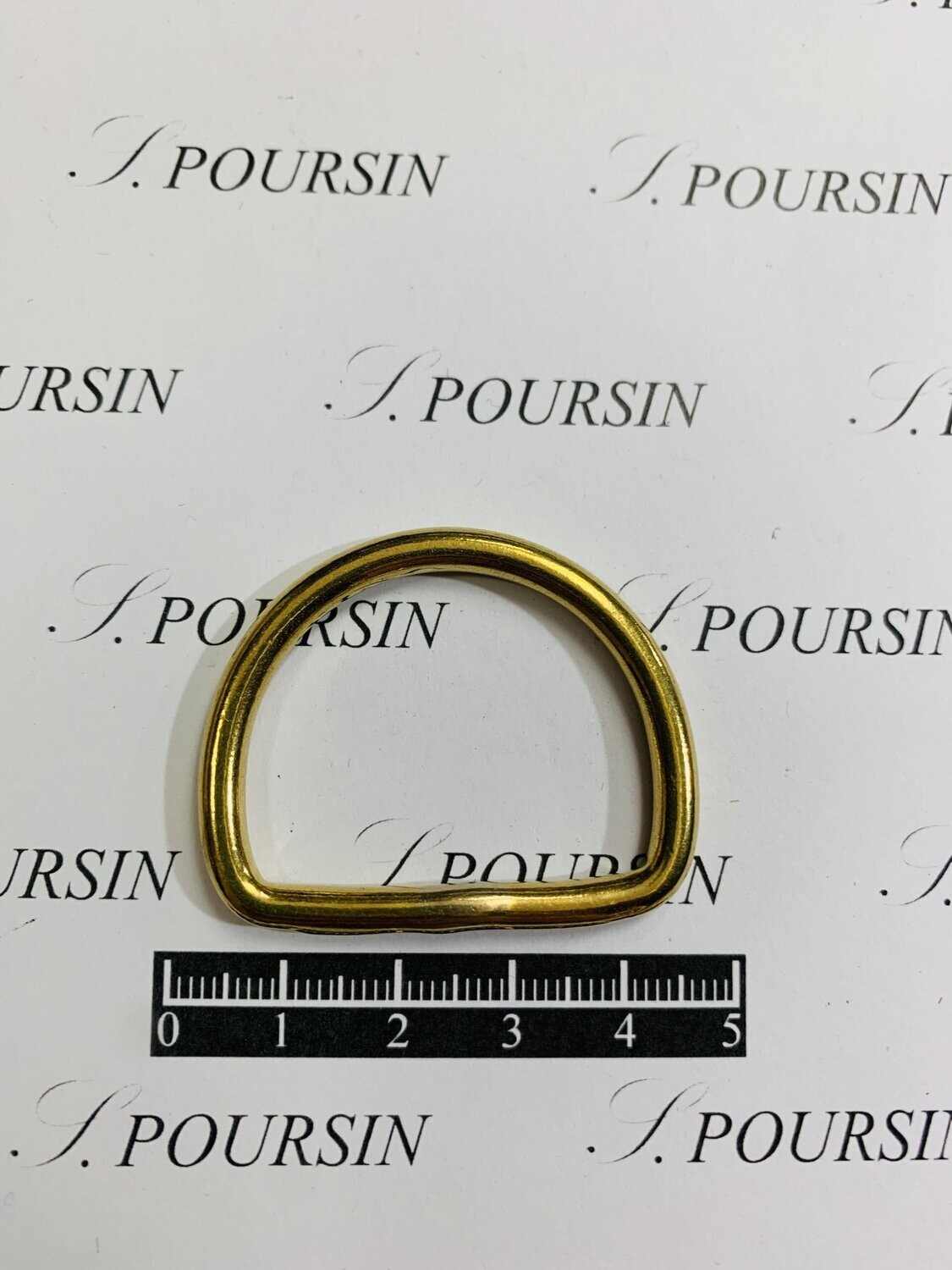 Dé 1/2 Rond 30x39 Soudé Laiton Poli Bille -  lot de 10 pièces