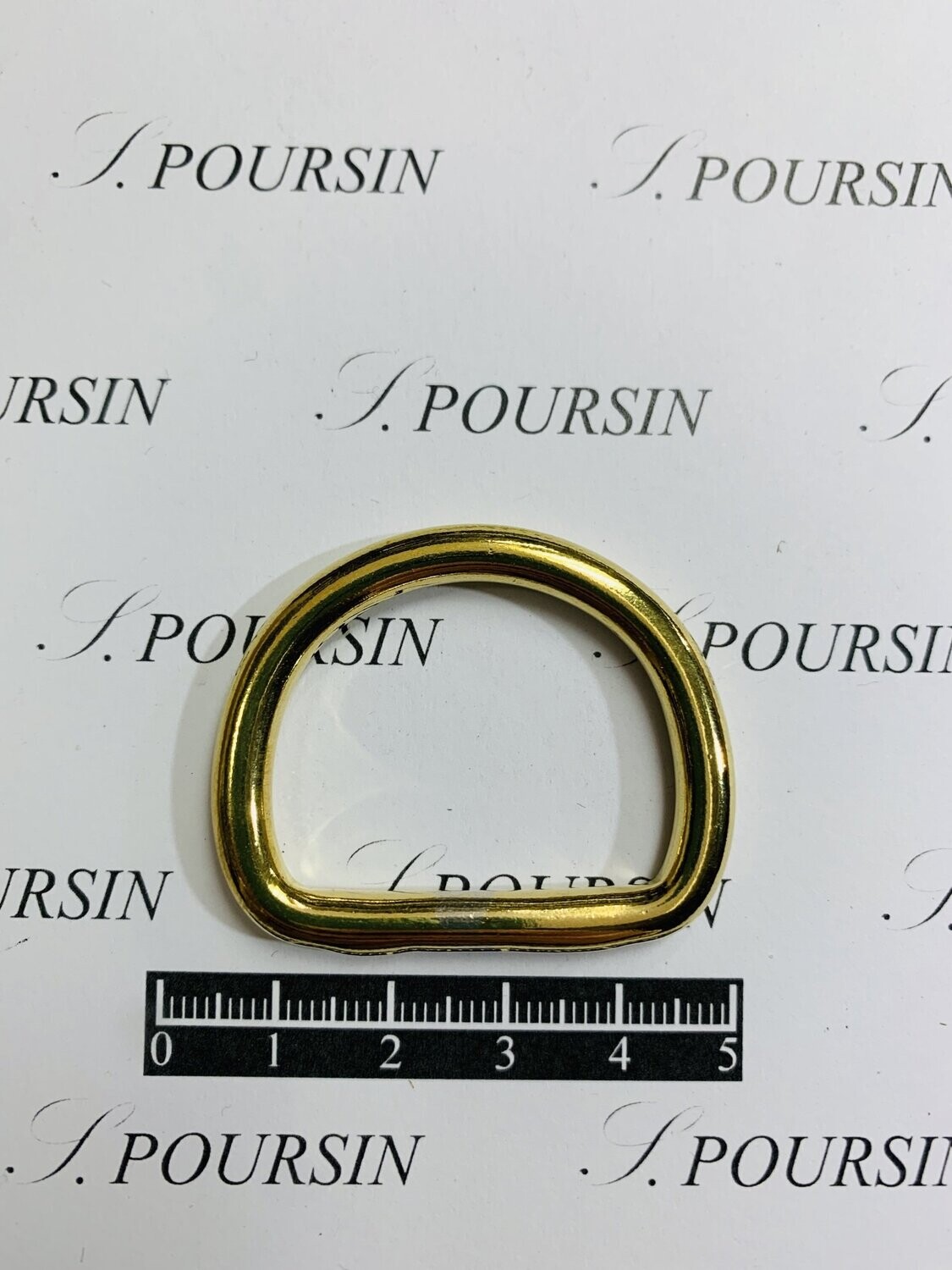 Dé 1/2 Rond 30x49 Soudé Laiton Poli Bille -  lot de 5 pièces