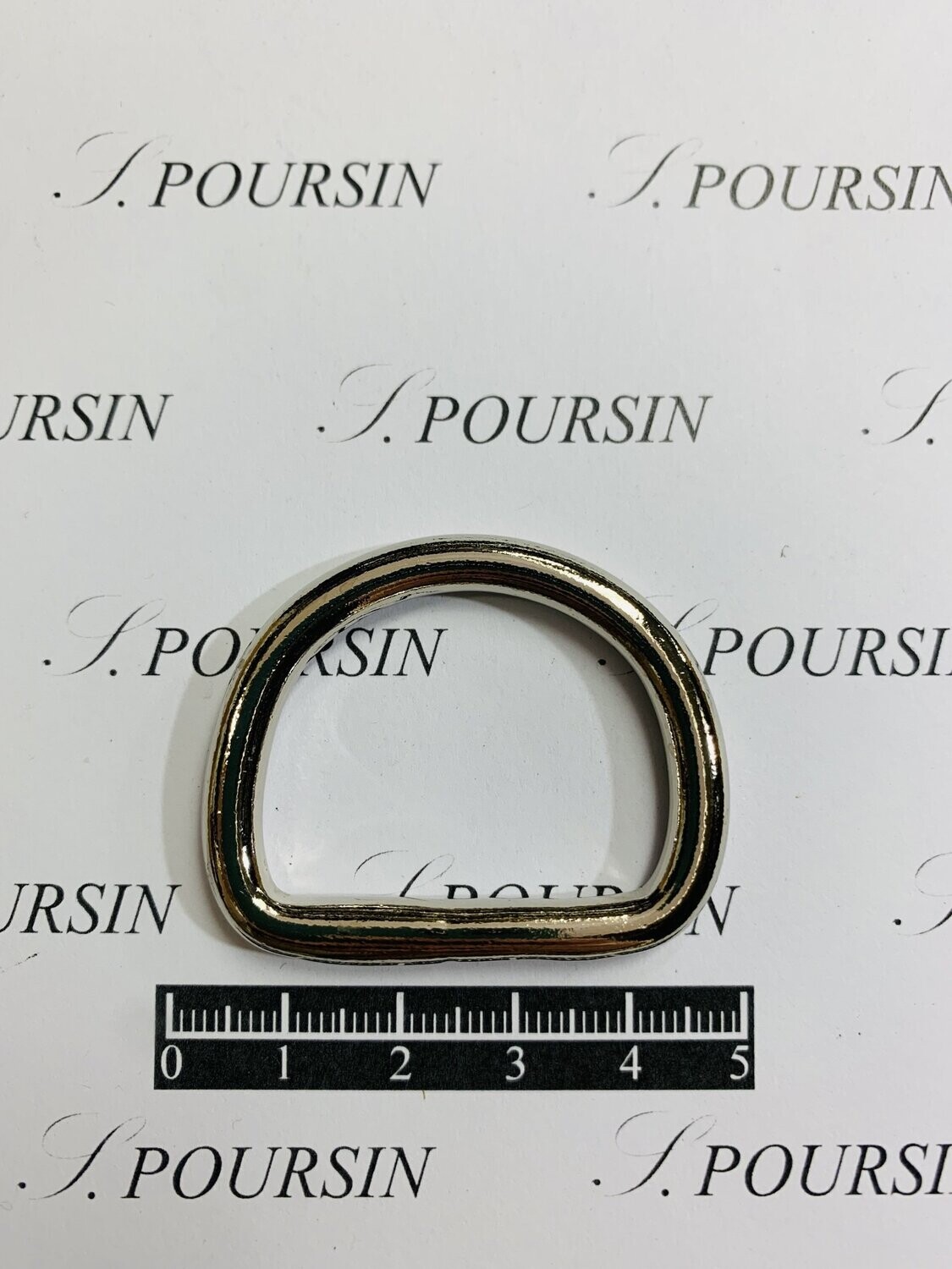 Dé 1/2 Rond 30x49 Soudé Laiton Poli Bille Nickel -  lot de 5 pièces