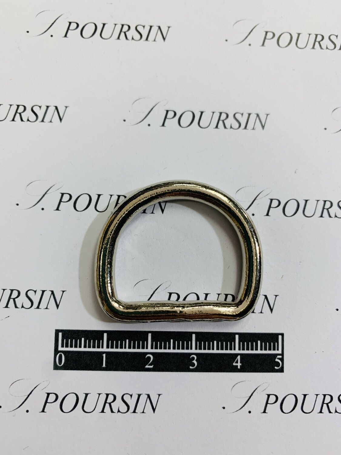 Dé 1/2 Rond 25x44 Soudé Laiton Nickel S  - lot de 5 pièces