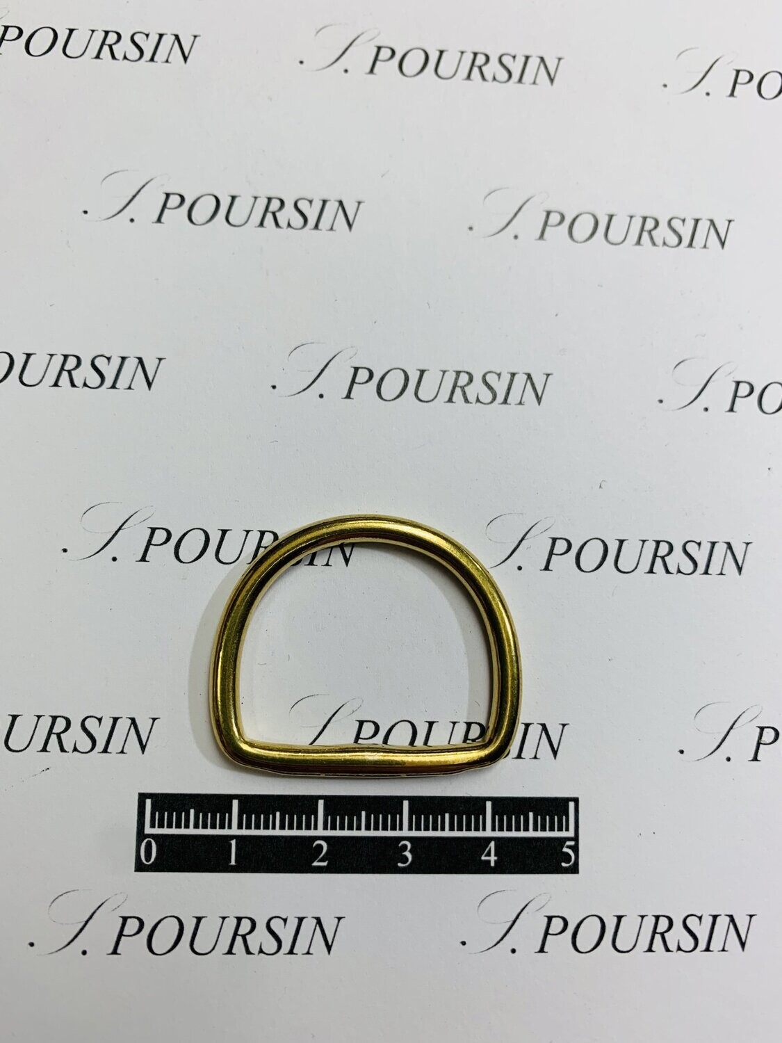 Dé 1/2 Rond 25x34 Soudé Laiton Poli Bille -  lot de 10 pièces