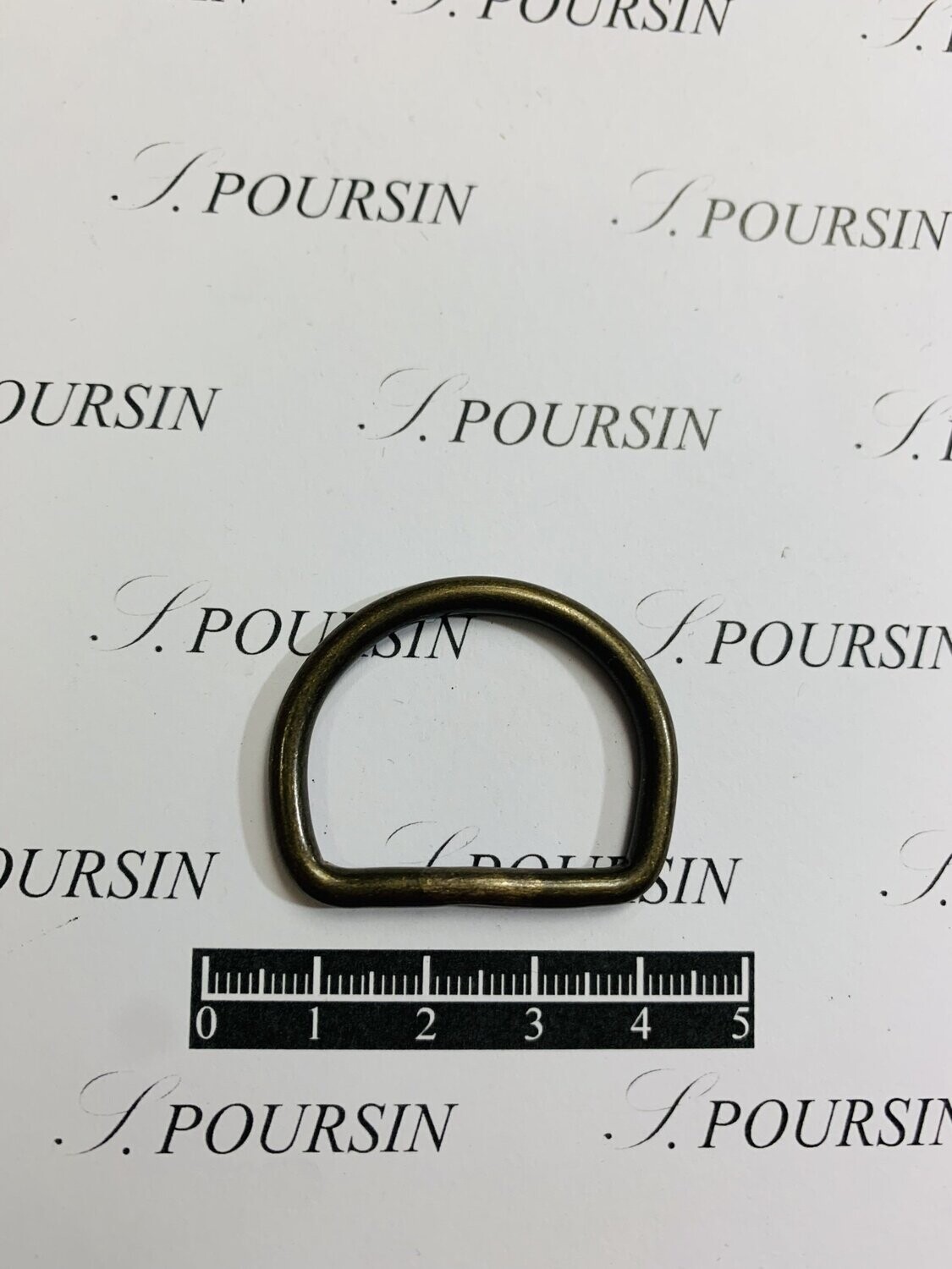 Dé 1/2 Rond 25x34 Soudé Laiton Bronzé Antic Foncé Verni-  lot de 4 pièces