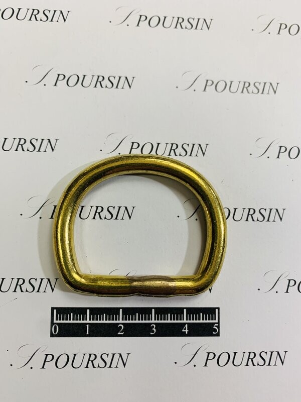 Dé 1/2 Rond 32x59 CH Soudé Laiton Poli Bille -  lot de 5 pièces