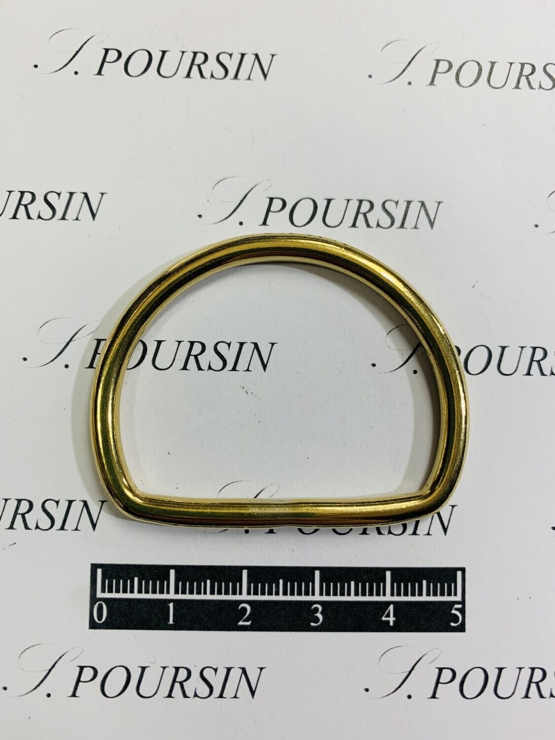 Dé 1/2 Rond 35x39 Soudé Laiton Poli Bille -  lot de 5 pièces