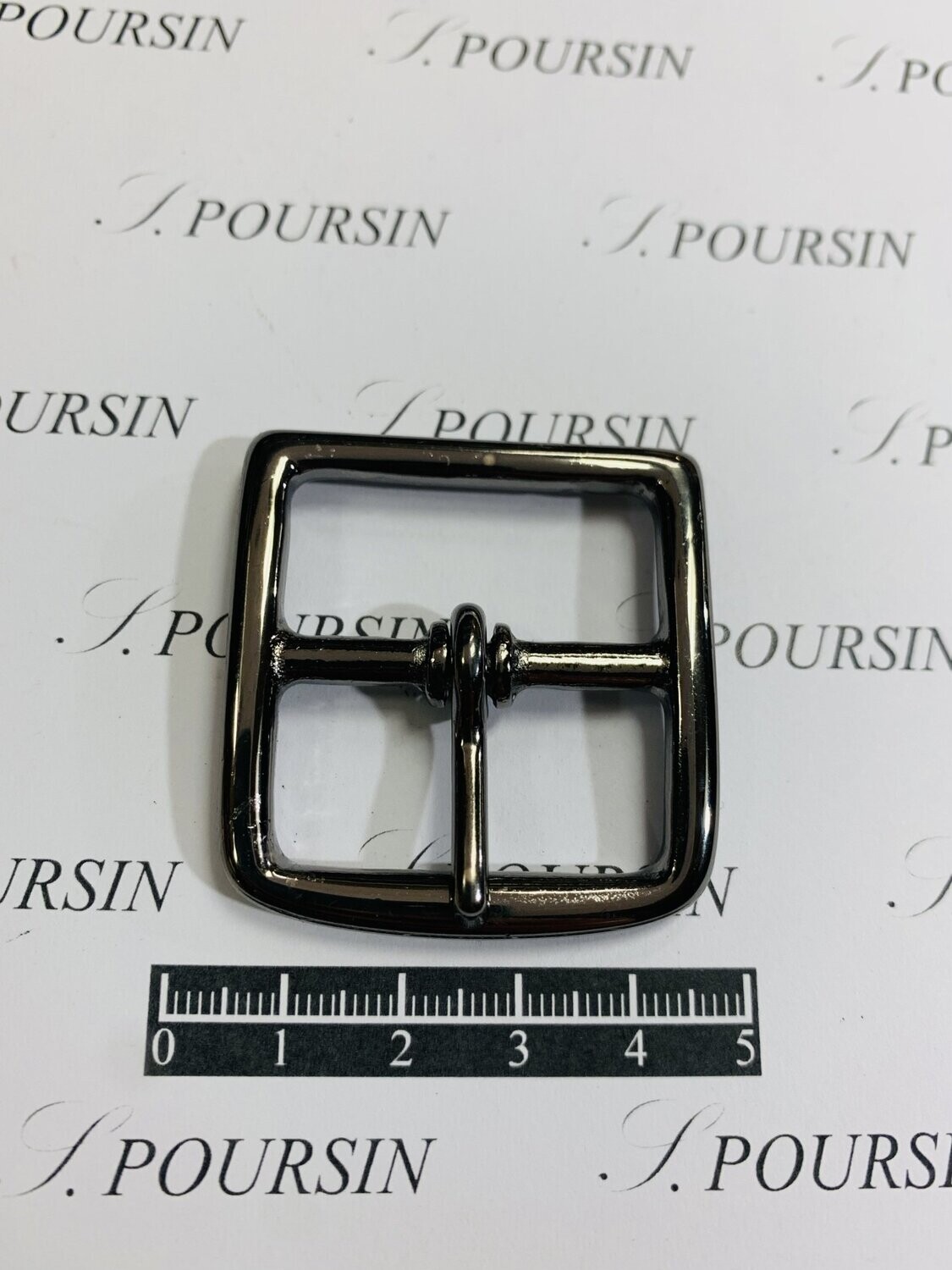 Boucle Etrivière 30mm Ceinture Laiton Poli Nickel Noir Verni - lot de 1 pièce