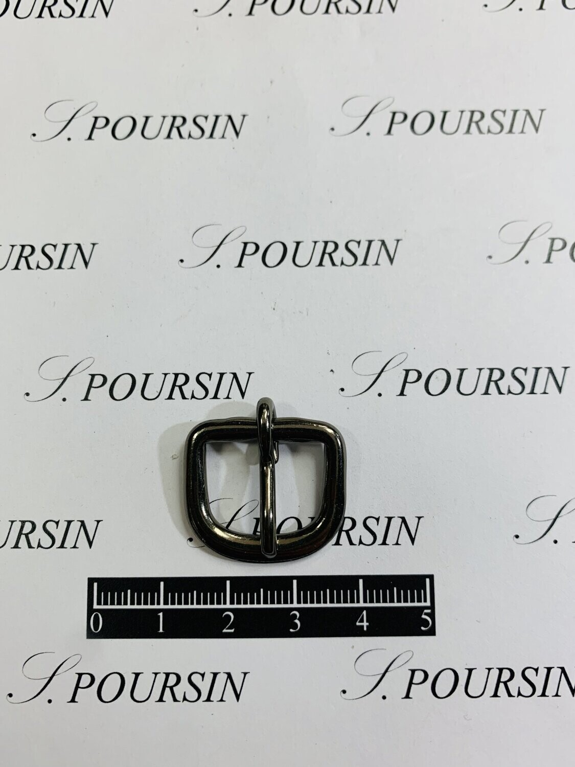 Boucle 27/16 Soudée Laiton Poli Bille Nickel Noir Verni - lot de 5 pièces