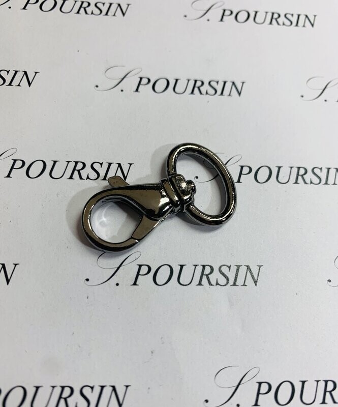 Mousqueton GMF 73/15 Laiton Nickel Noir Verni - lot de 2 pièces