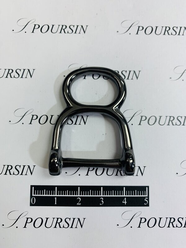 Attache 1114/25 Laiton Poli Nickel Noir Verni- lot de 2 pièces