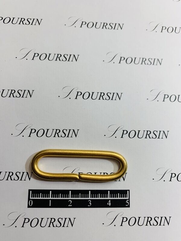 Passant Ovale 40x8 34 Non Soudé Laiton Doré Or3N Brossé - Bonne Affaire! - lot de 10 pièces