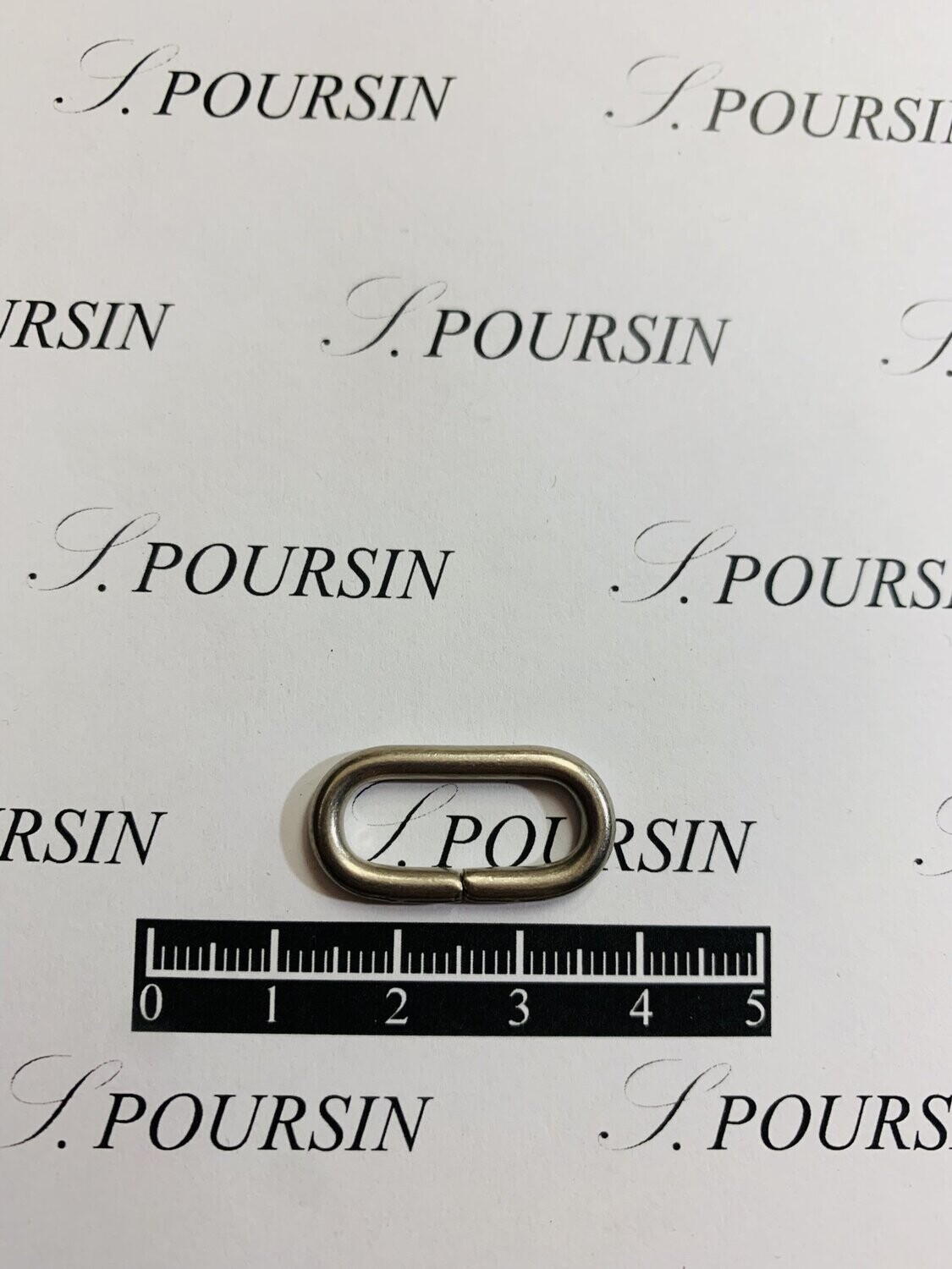 Passant Ovale 18x6 27 Non Soudé Laiton Nickel Mat - lot de 10 pièces
