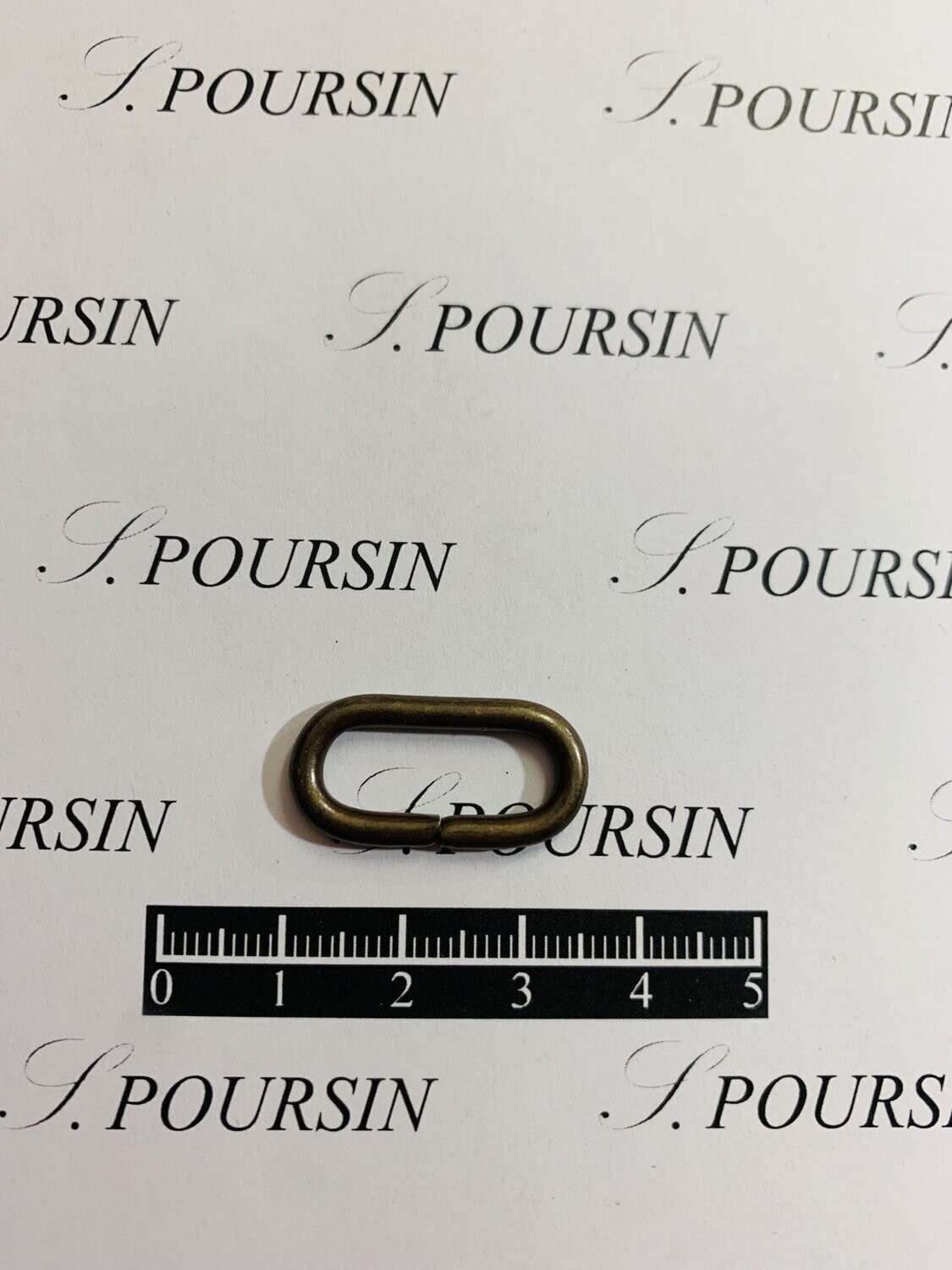 Passant Ovale 18x6 27 Non Soudé Laiton Bronzé Antic Verni - lot de 10 pièces
