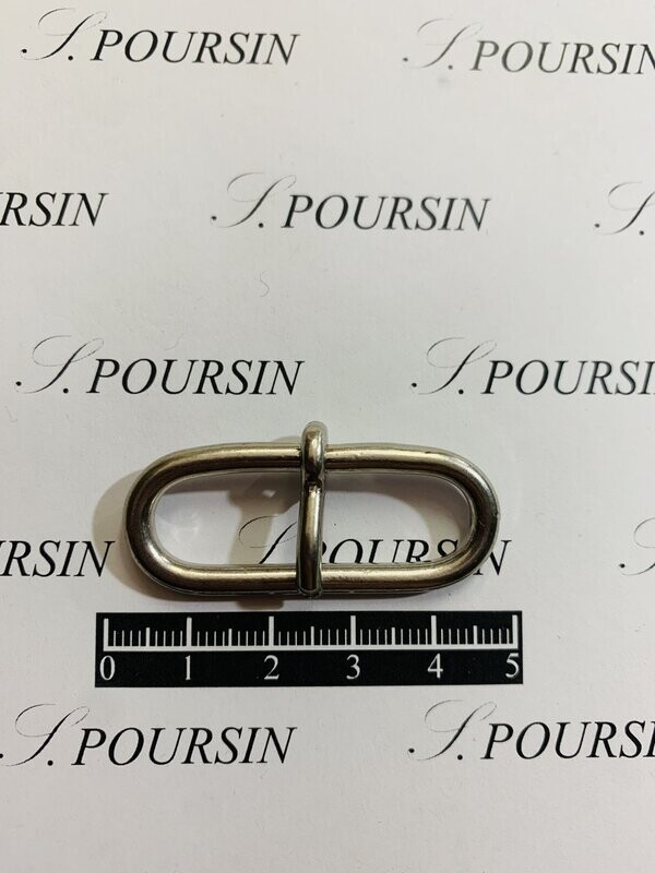Boucle Passant Ovale 35x10 34 Non Soudé Laiton Nickel Mat - Bonne Affaire ! - lot de 10 pièces