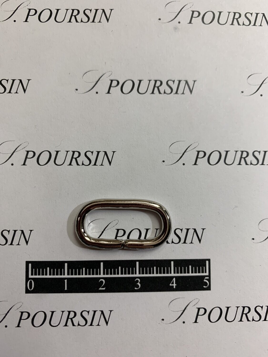 Passant Ovale 20x8 27 Non Soudé Laiton Poli Bille Nickel - lot de 10 pièces