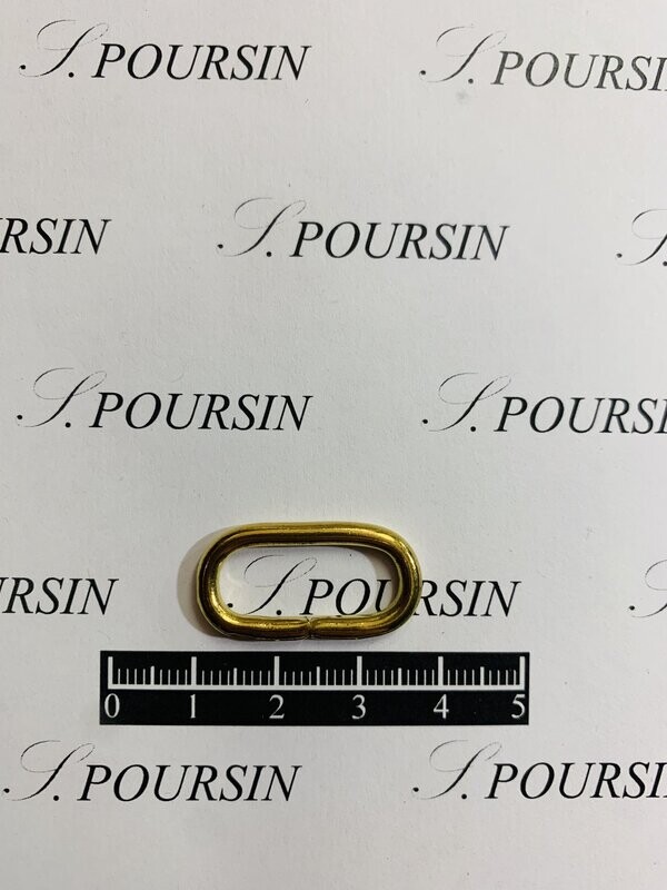 Passant Ovale 20x8 27 Non Soudé Laiton Poli Bille - lot de 10 pièces
