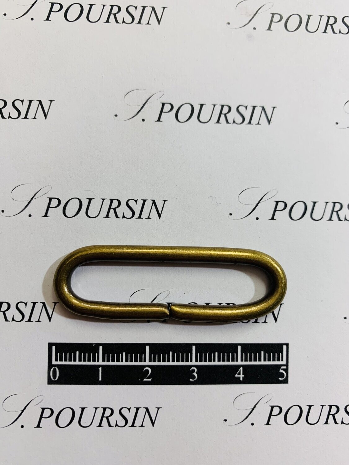 Passant Ovale 40x8 34 Non Soudé Laiton Bronzé Antic - lot de 10 pièces