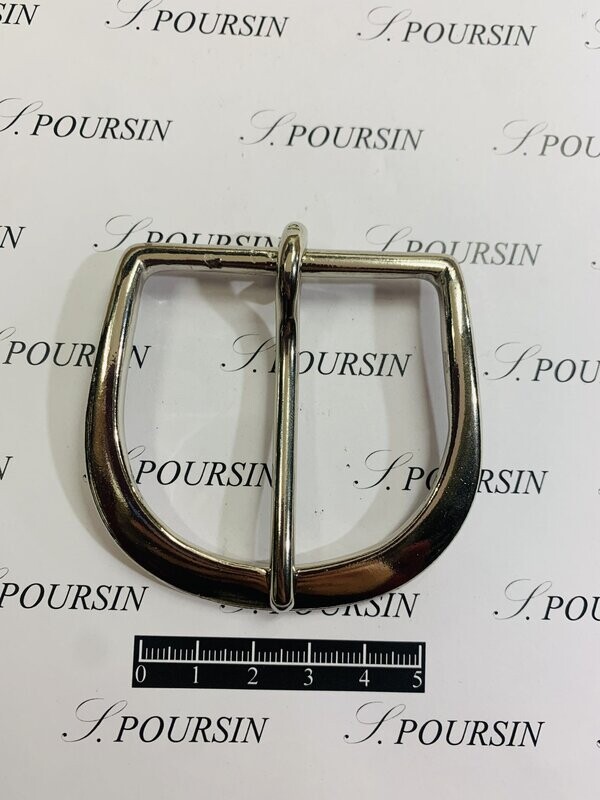 Boucle 251/50 Laiton Poli Bille Nickel - lot de 2 pièces