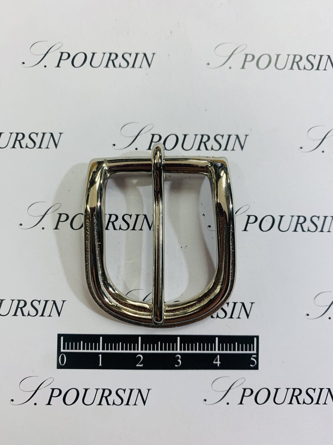 Boucle 1356/25 "Baguette" Laiton Poli Bille Nickel - lot de 2 pièces
