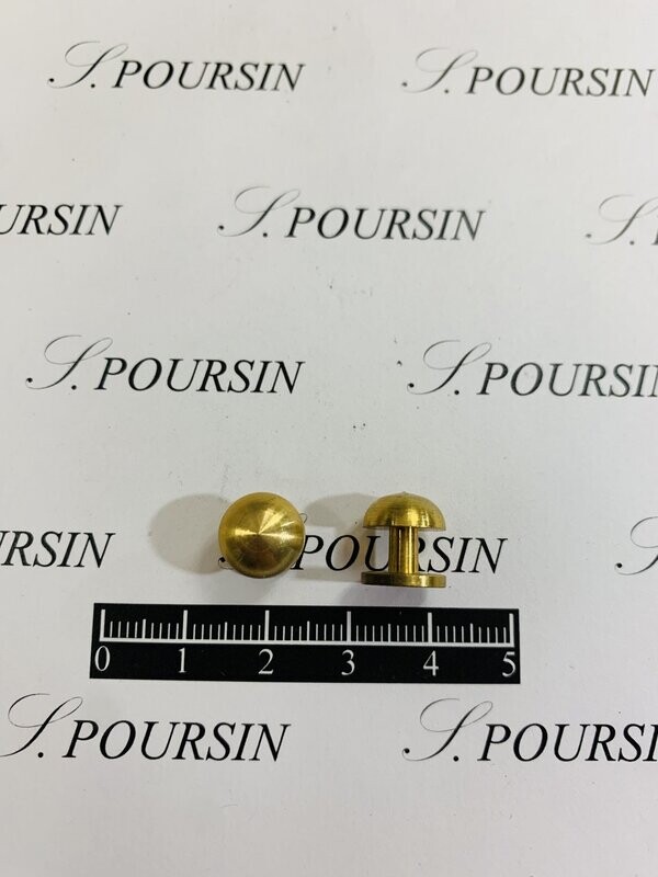 Bouton Double 10x11  Laiton Brut - Bonne Affaire! - lot de 10 pièces