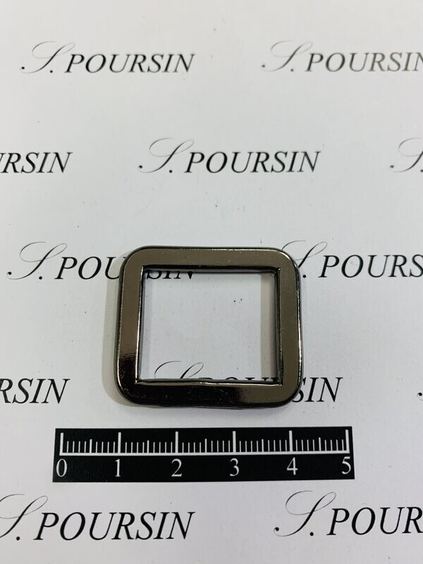 Cadre plat 25x20 Soudé Laiton Poli Bille Nickel Noir Verni - Bonne Affaire! - lot de 10 pièces