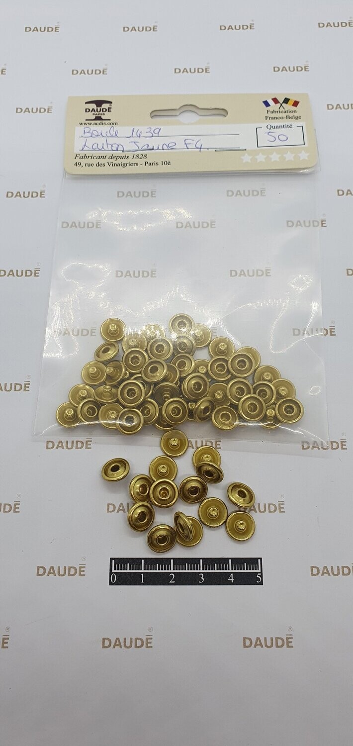 Boule 1439 Laiton - lot de 50 pièces, Finition: Jaune