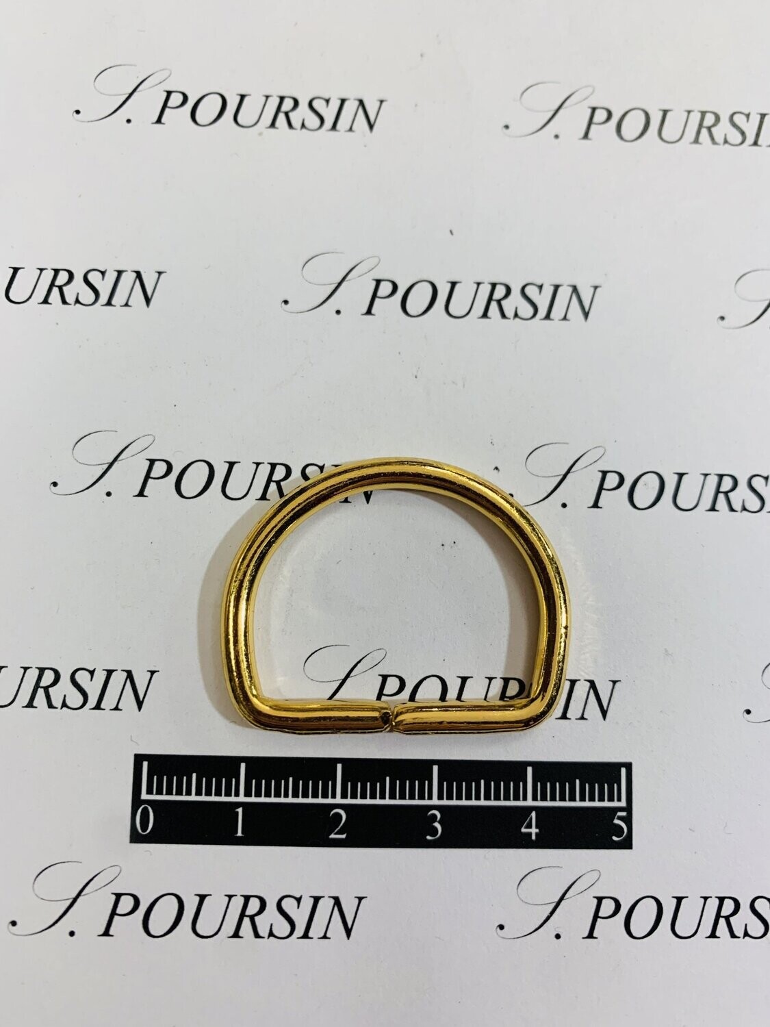 Dé 1/2 Rond 25x34 Non Soudée laiton Doré Or3N Verni - lot de 10 pièces