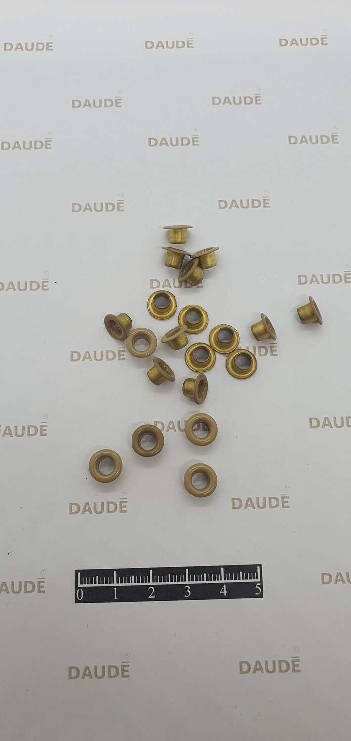 Oeillet LA6 Laiton Verni Couleur - lot de 100 pièces, Couleur: Tan 40