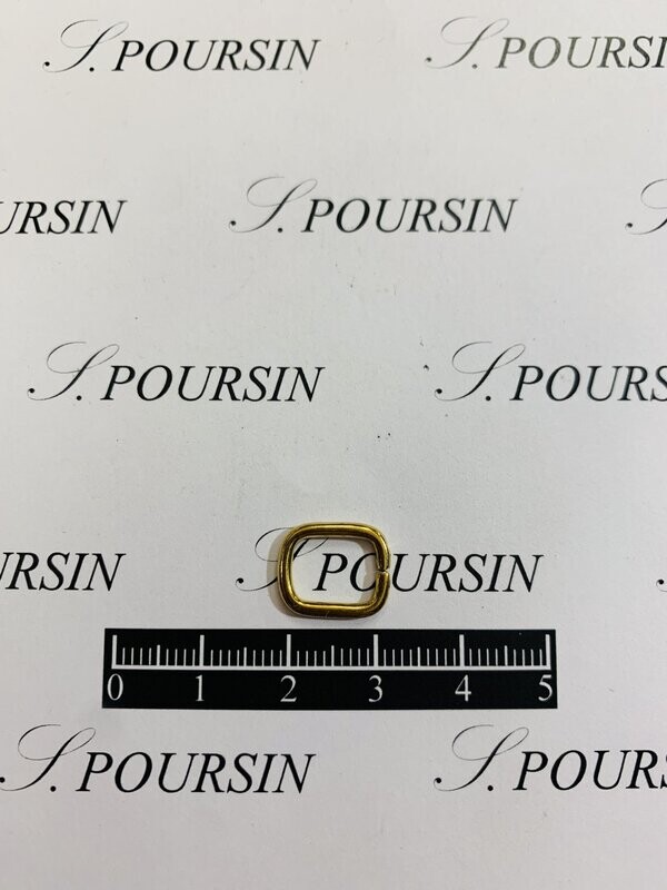 Passant 10x7 18 Non Soudé Laiton Poli Bille - lot de 10 pièces