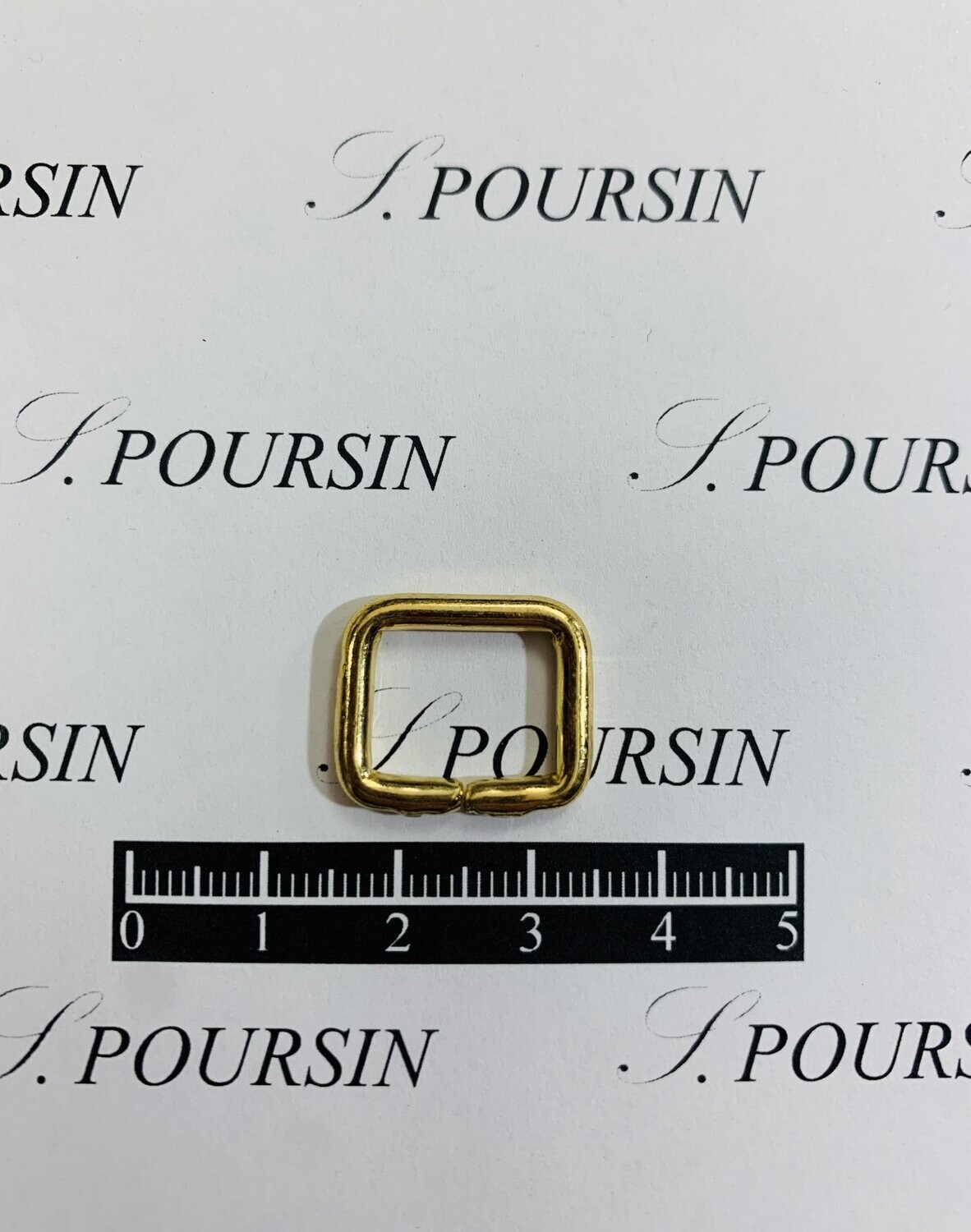 Passant 12x10 27 Non Soudé Laiton Doré Or2N Verni - lot de 10 pièces