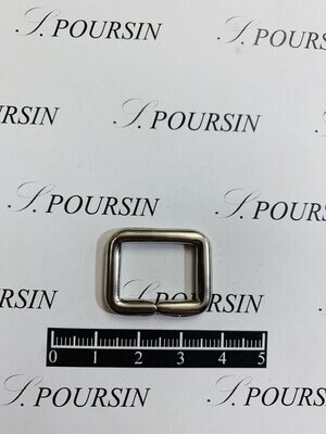 Passant 16x12 34 Non Soudé Laiton Poli Nickel Mat - lot de 10 pièces