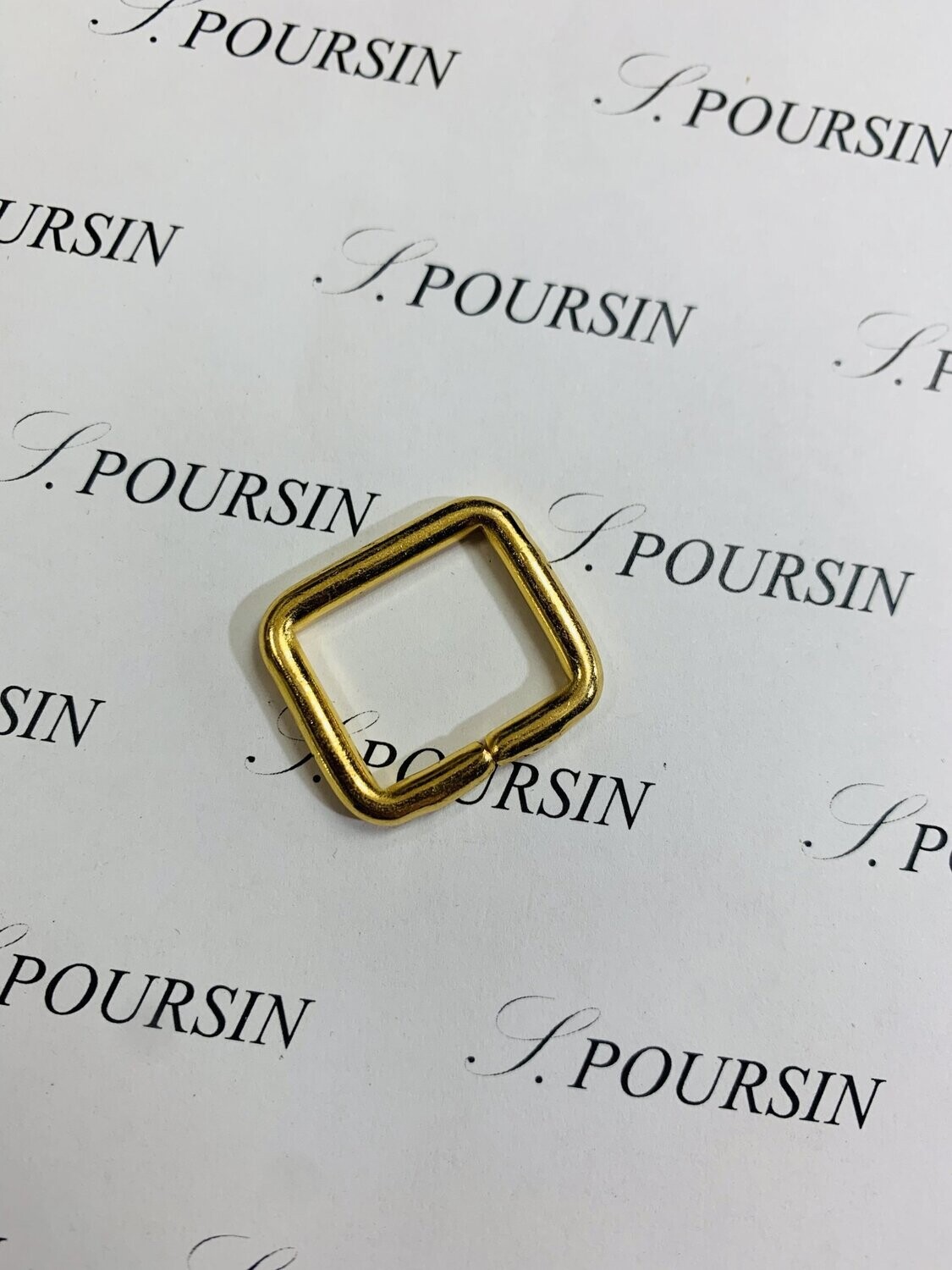 Passant 18x15 34 Non Soudé Laiton Poli Bille Doré Or3N Verni- lot de 10 pièces