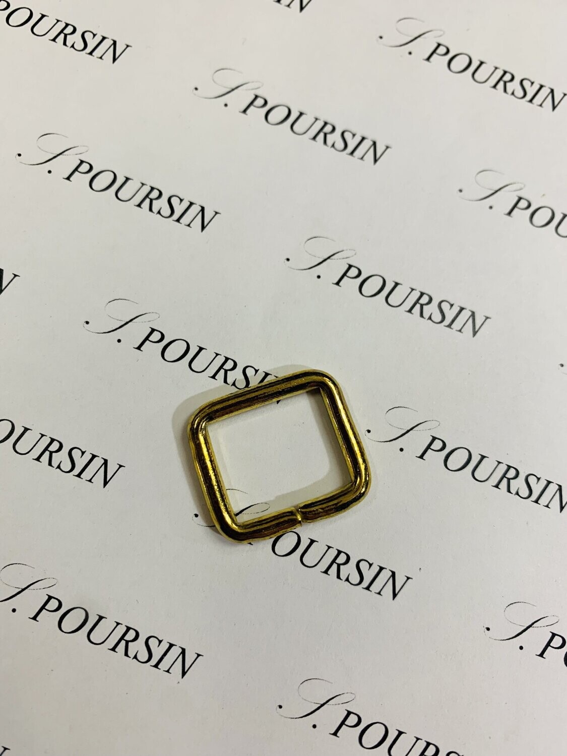 Passant 18x15 34 Non Soudé Laiton Poli Bille - lot de 10 pièces