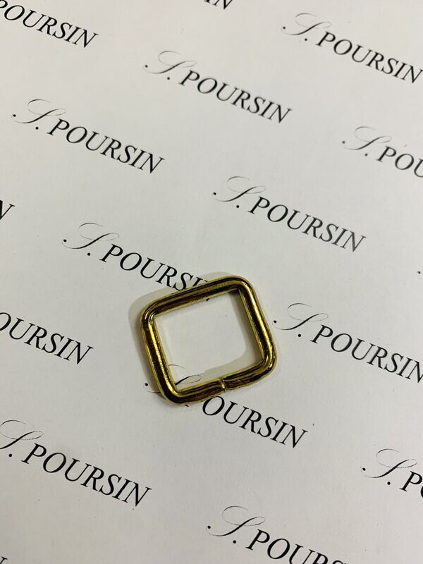 Passant 18x15 34 Non Soudé Laiton Poli Bille - lot de 10 pièces