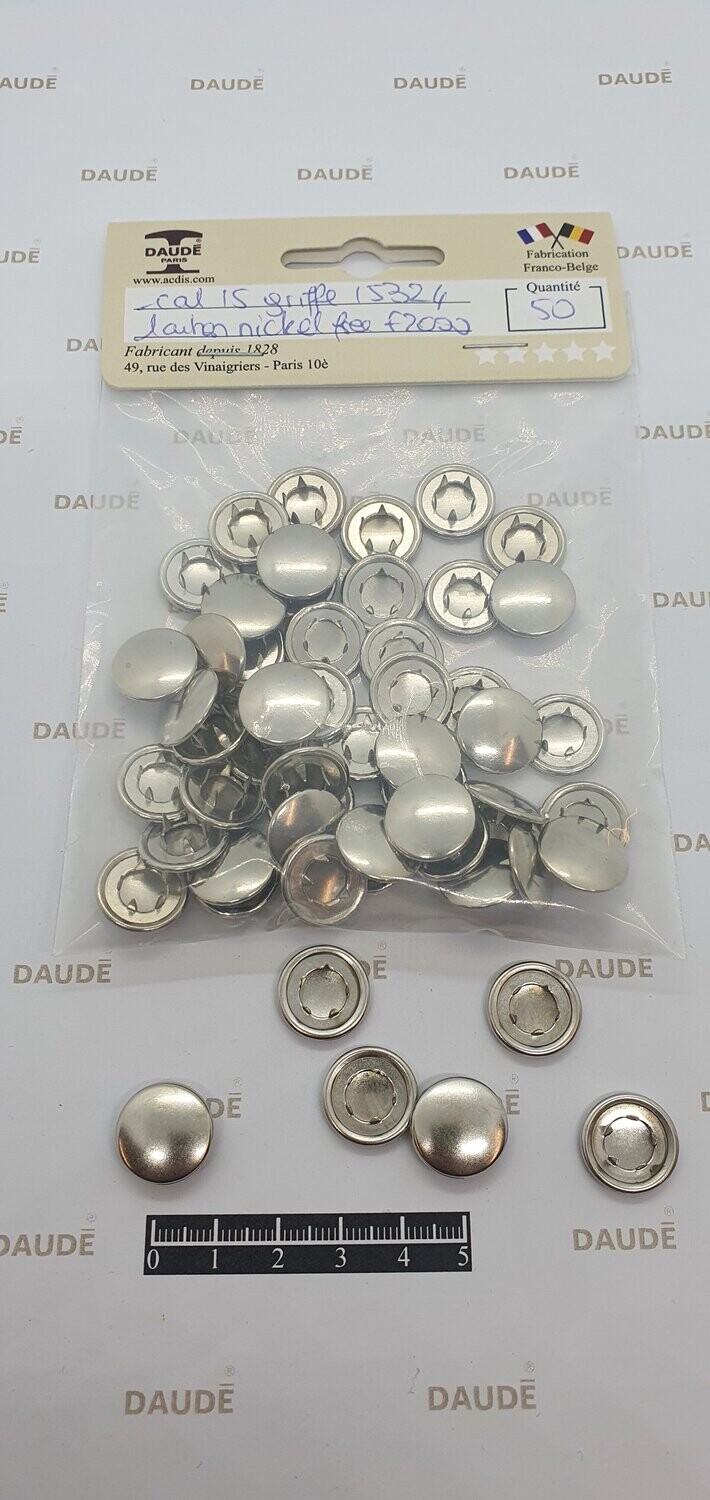 Calotte griffe 1-15324 Laiton - lot de 50 pièces, Finition: Nickel Free