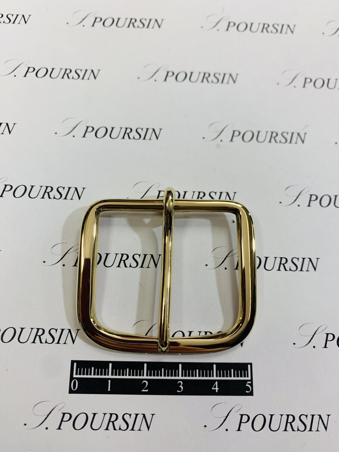 Boucle Plate 48/40 Soudée Laiton Poli Main - lot de 2 pièces